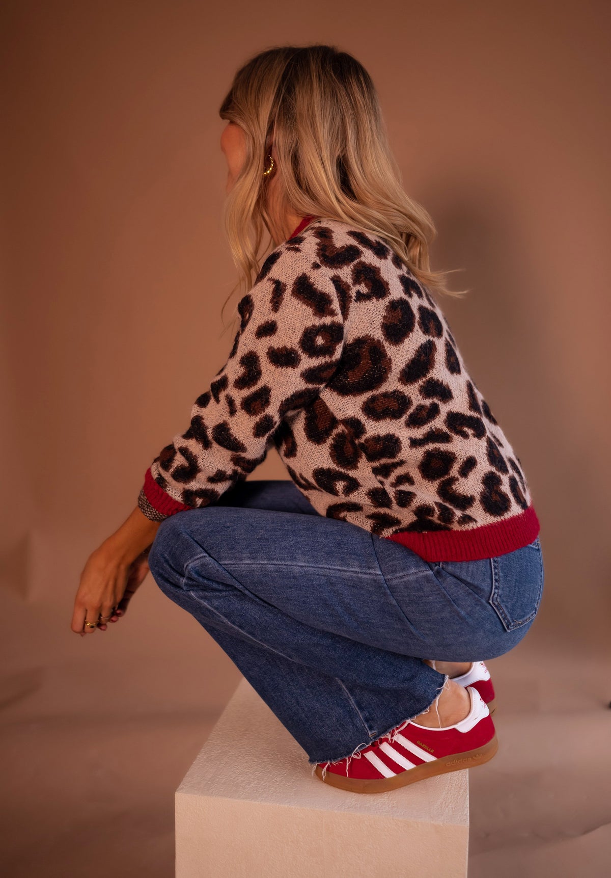 Pull Riley - léopard et rouge