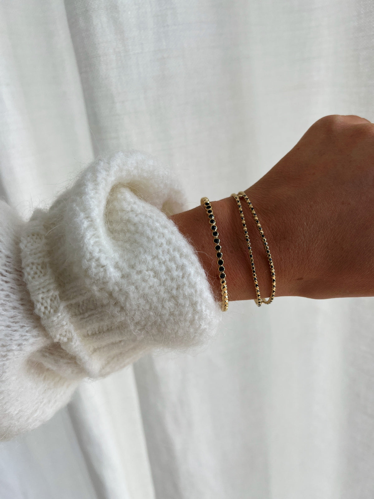 Bracelet Riles - noir et doré