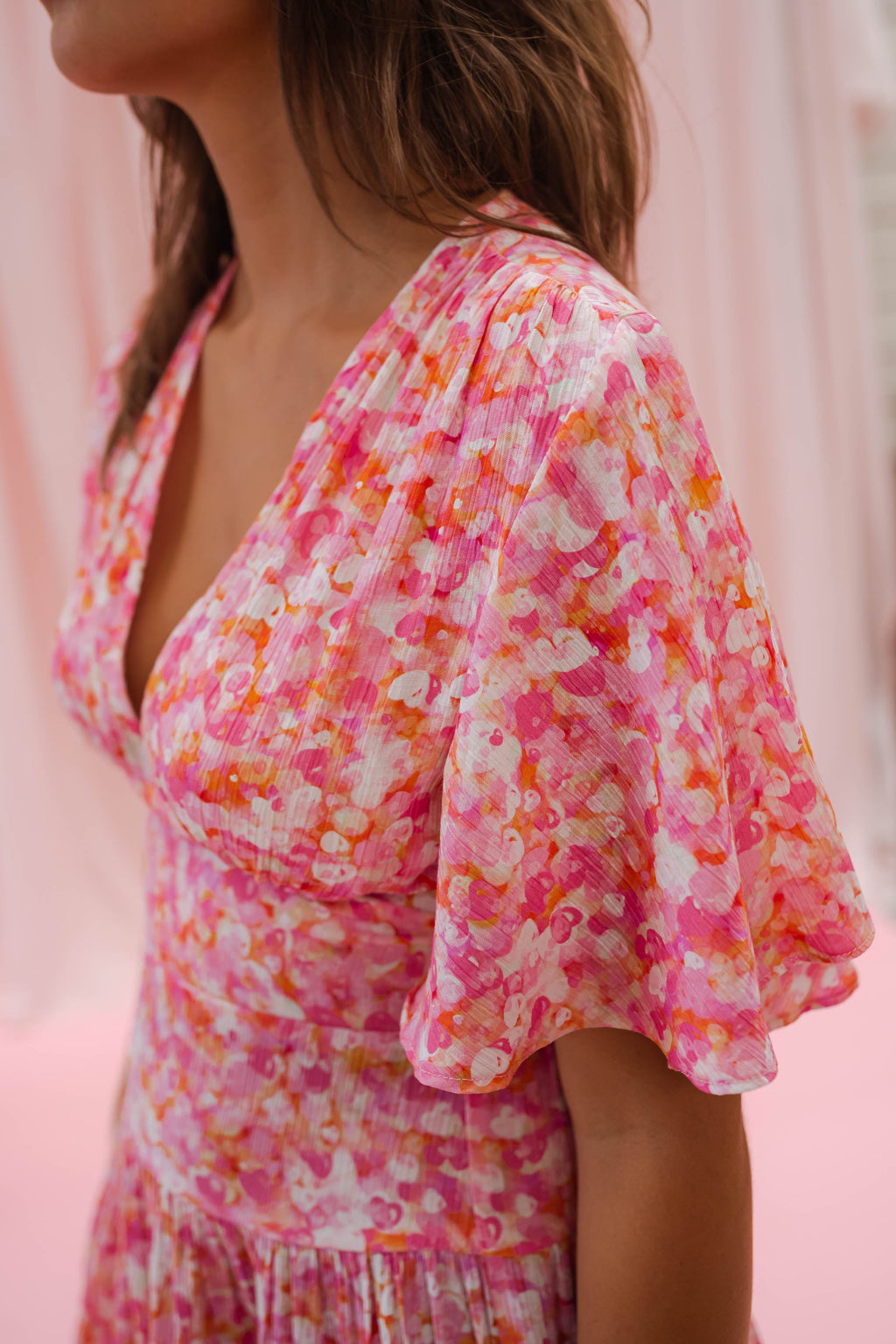 Robe Doly - rose à fleurs