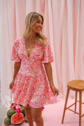 Robe Doly - rose à fleurs