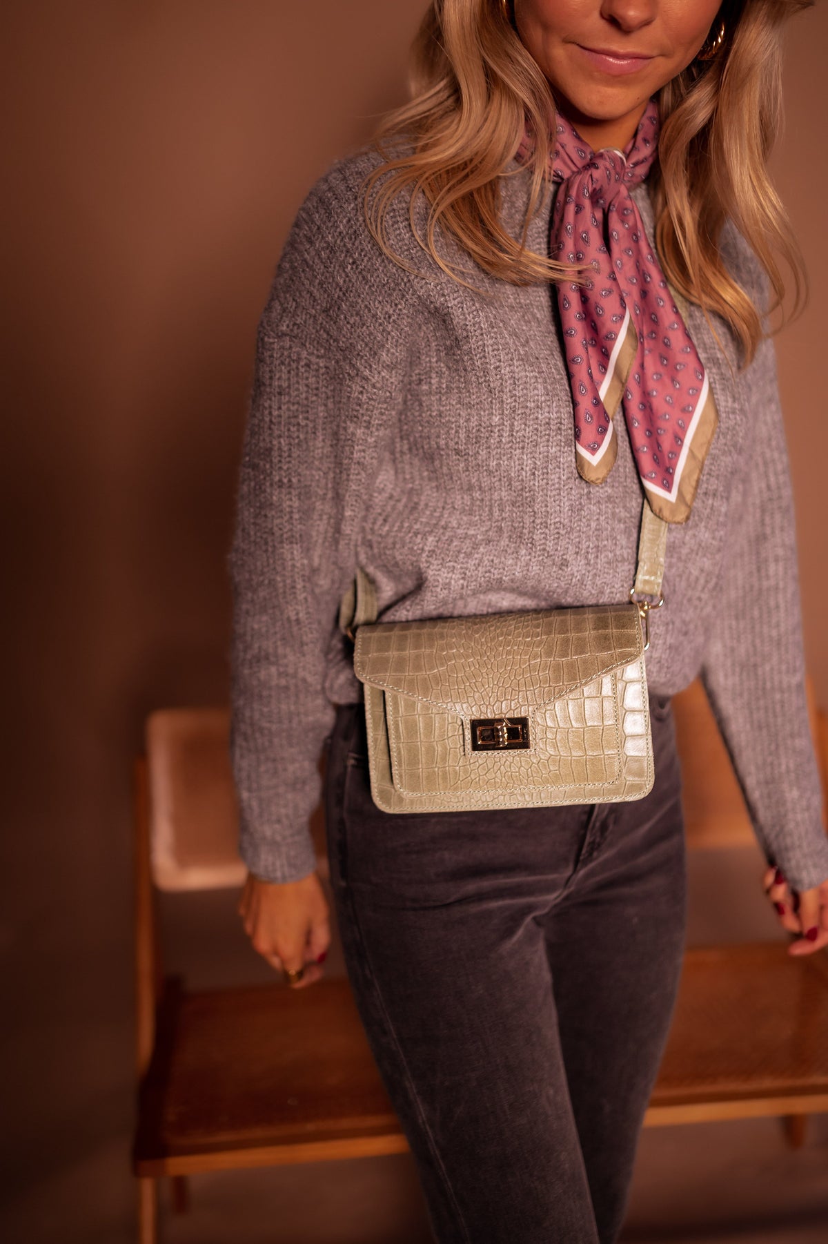 Sac Jaap en cuir - kaki