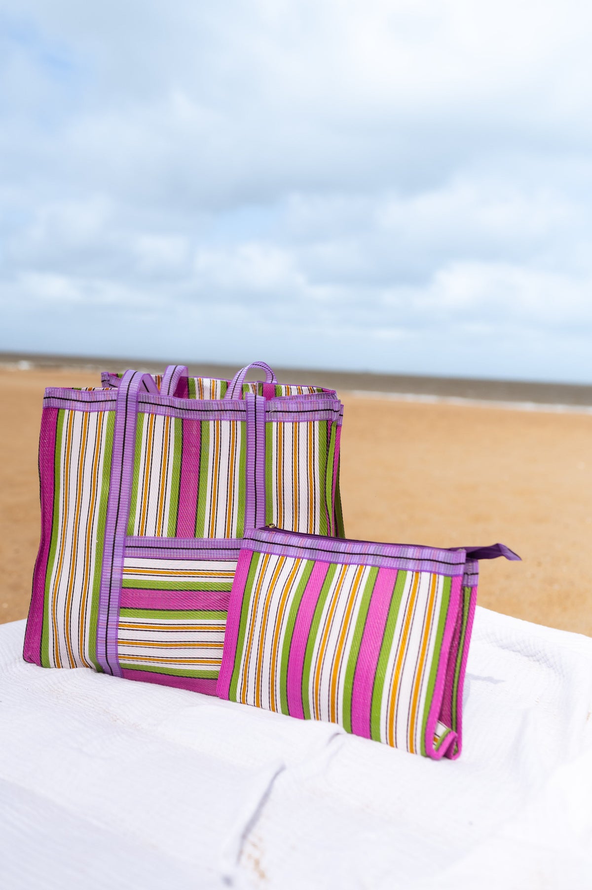 Sac Sevana à lignes - vert