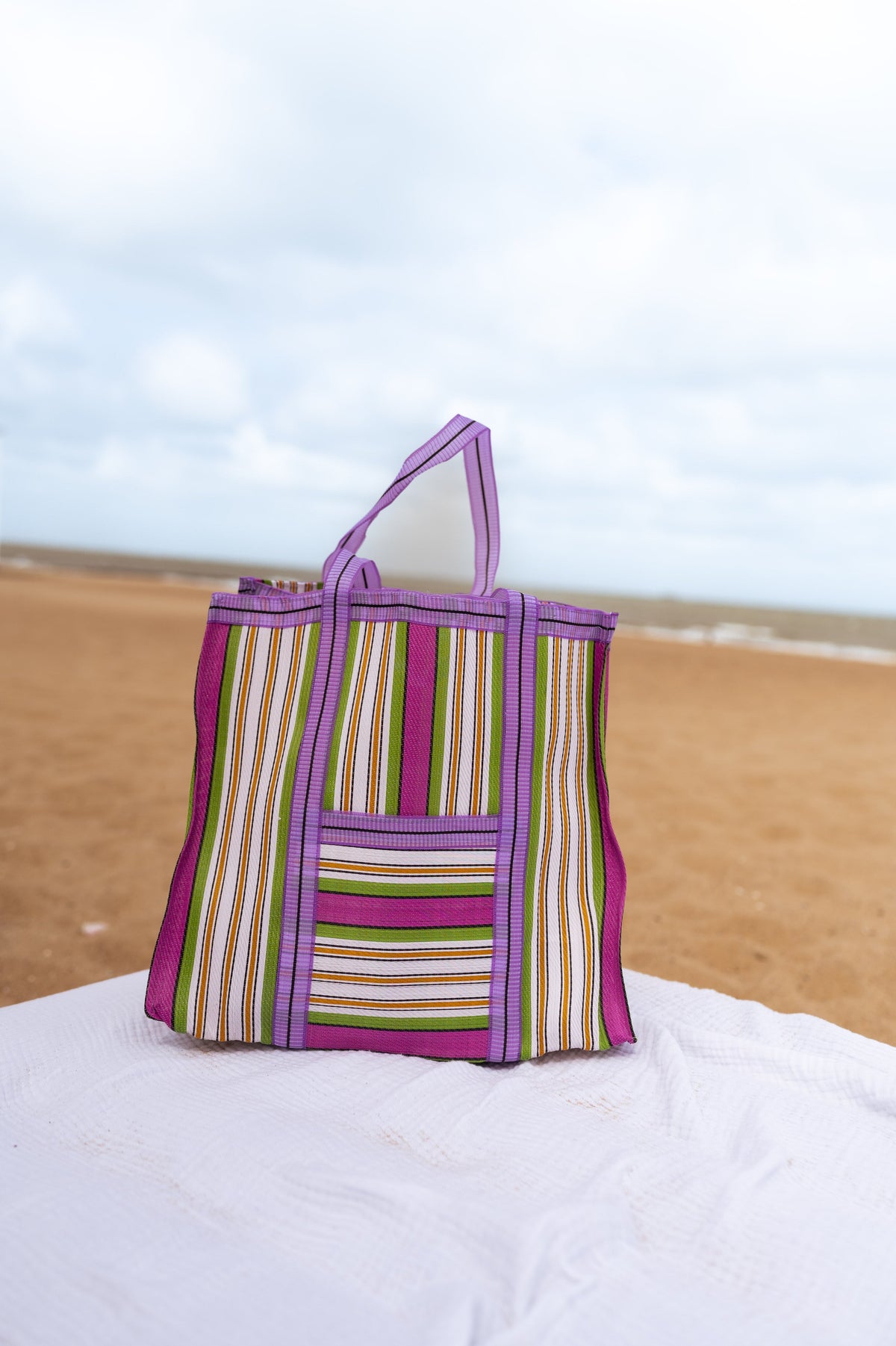 Sac Sevana à lignes - vert