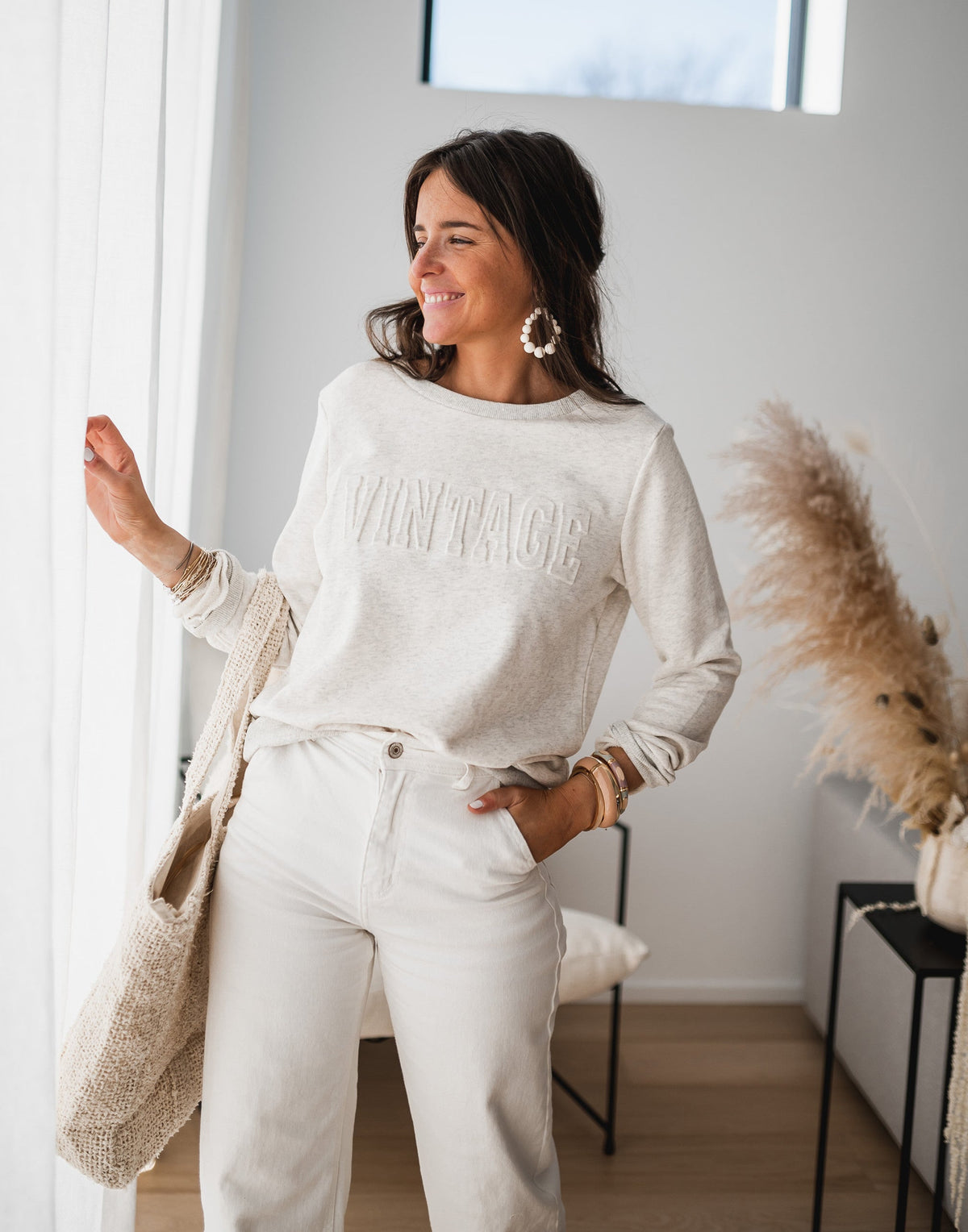 Sweat Calijo - beige chiné