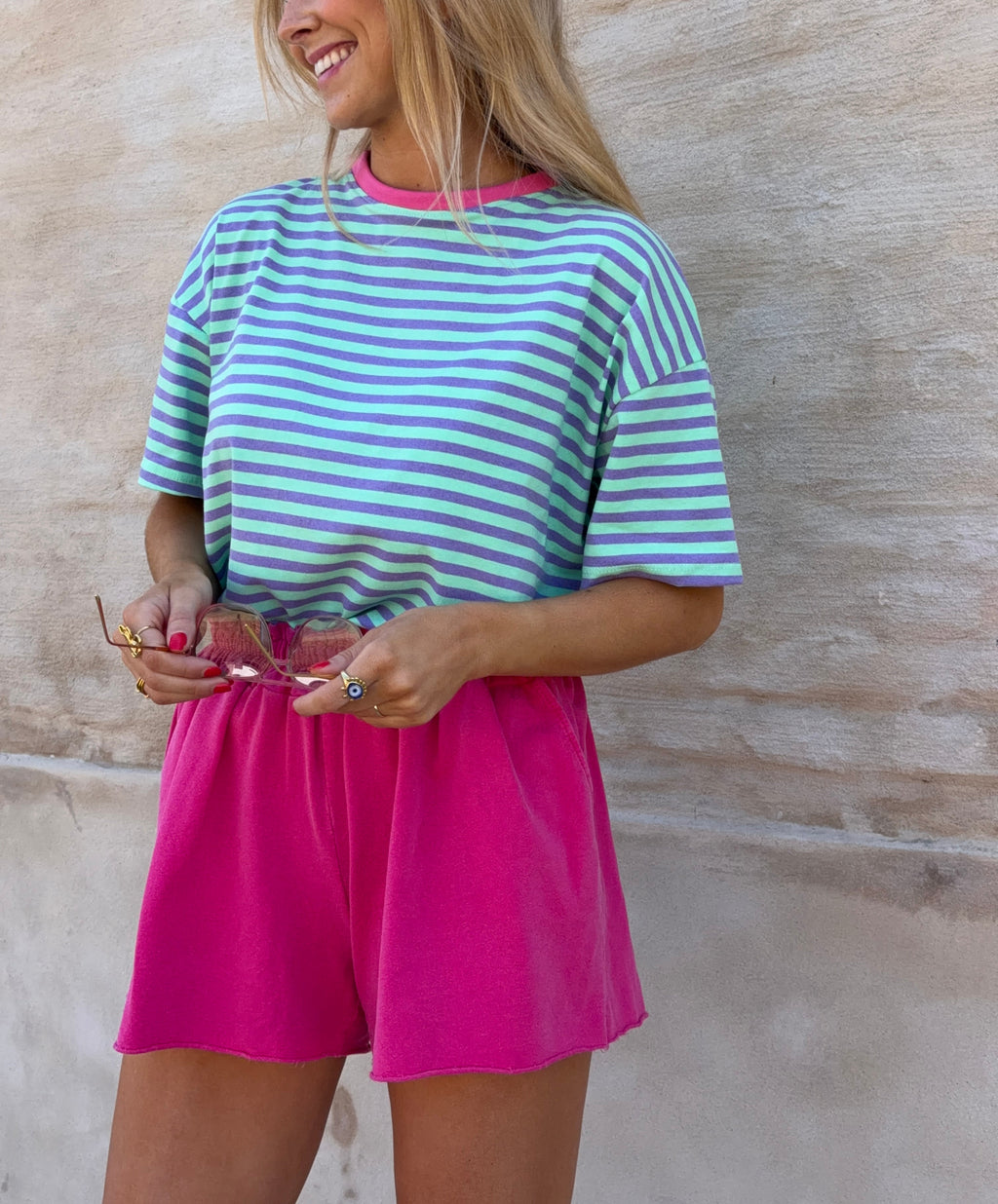 T-shirt Chloé - vert et mauve