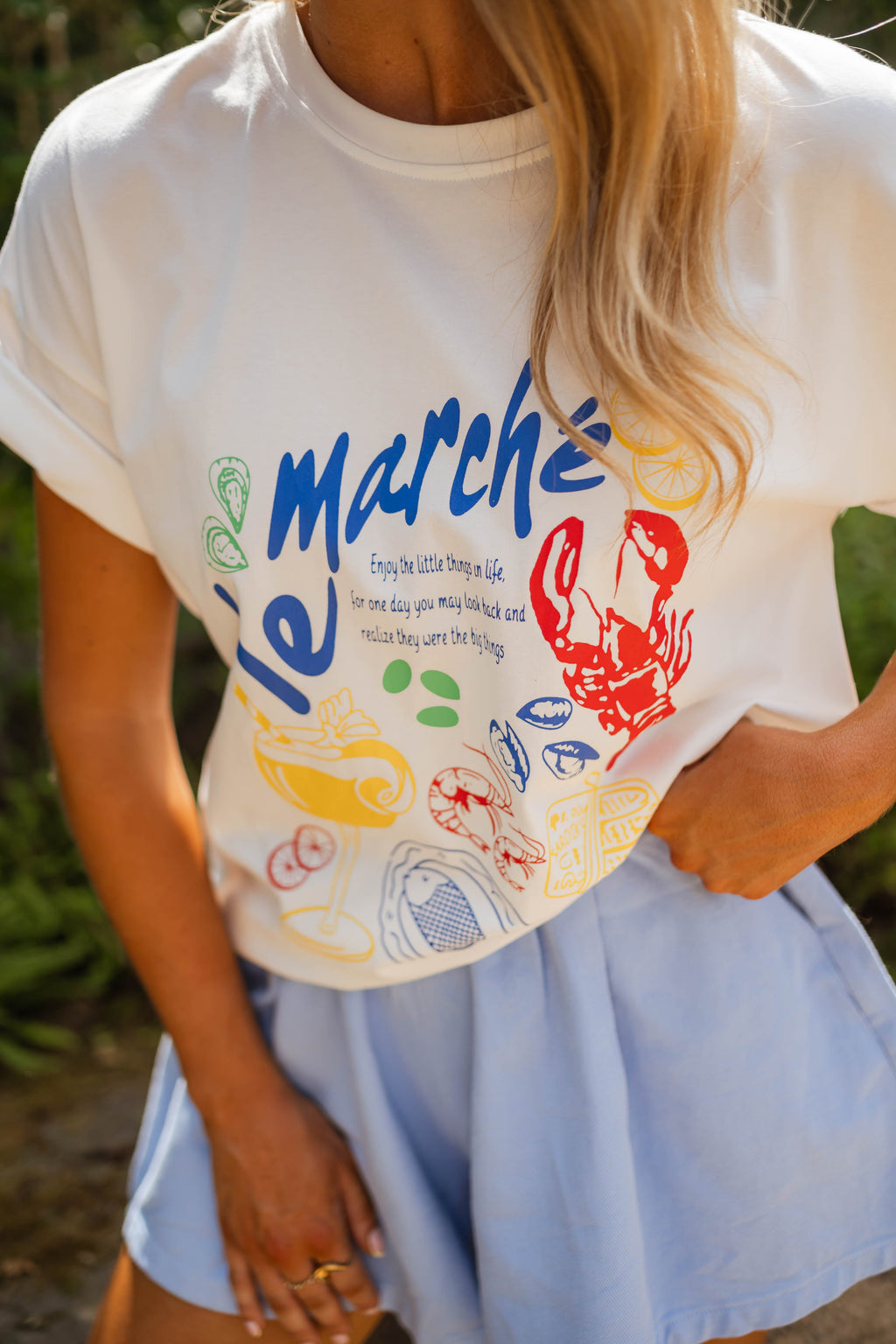 T-shirt Marché - écru