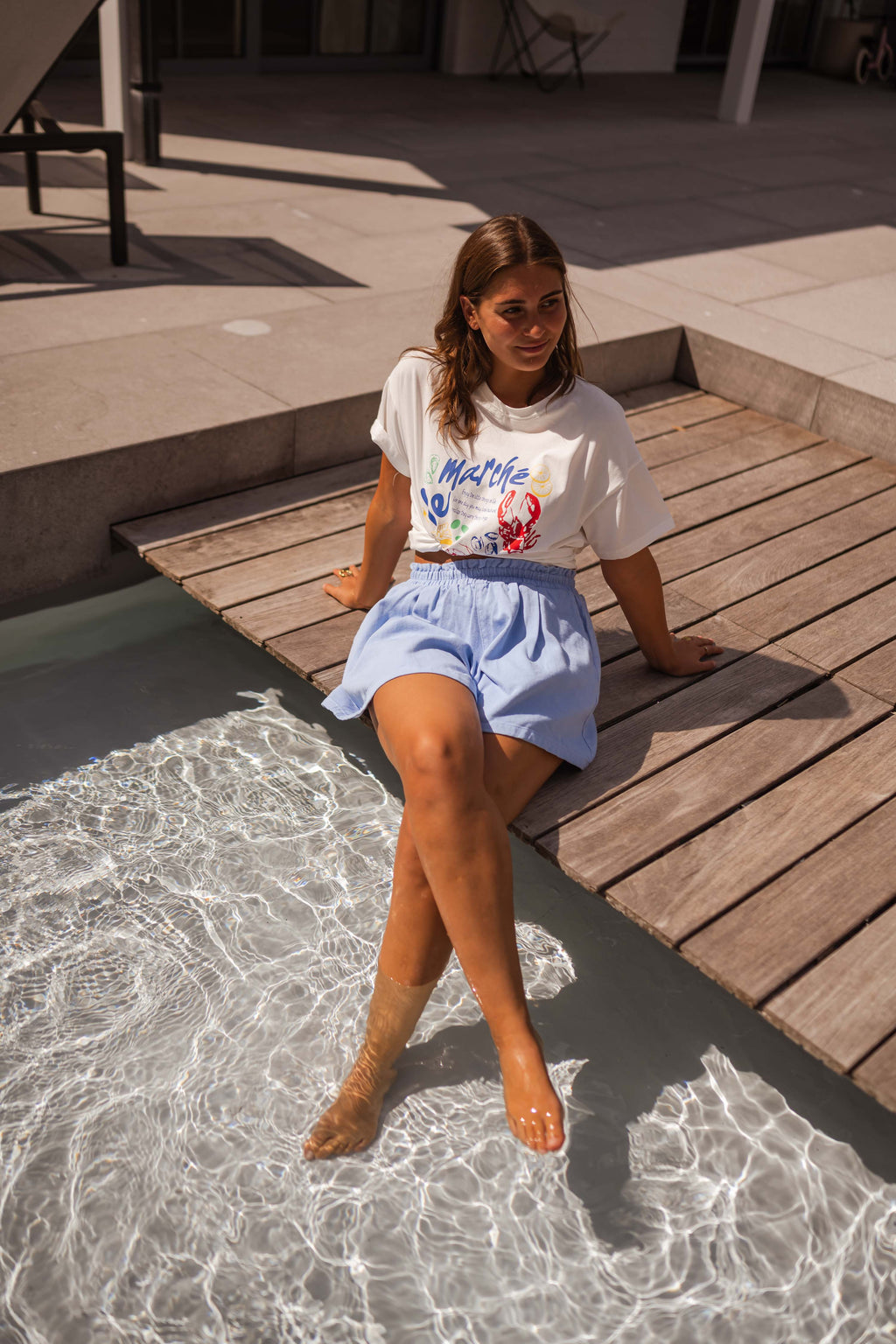 T-shirt Marché - écru