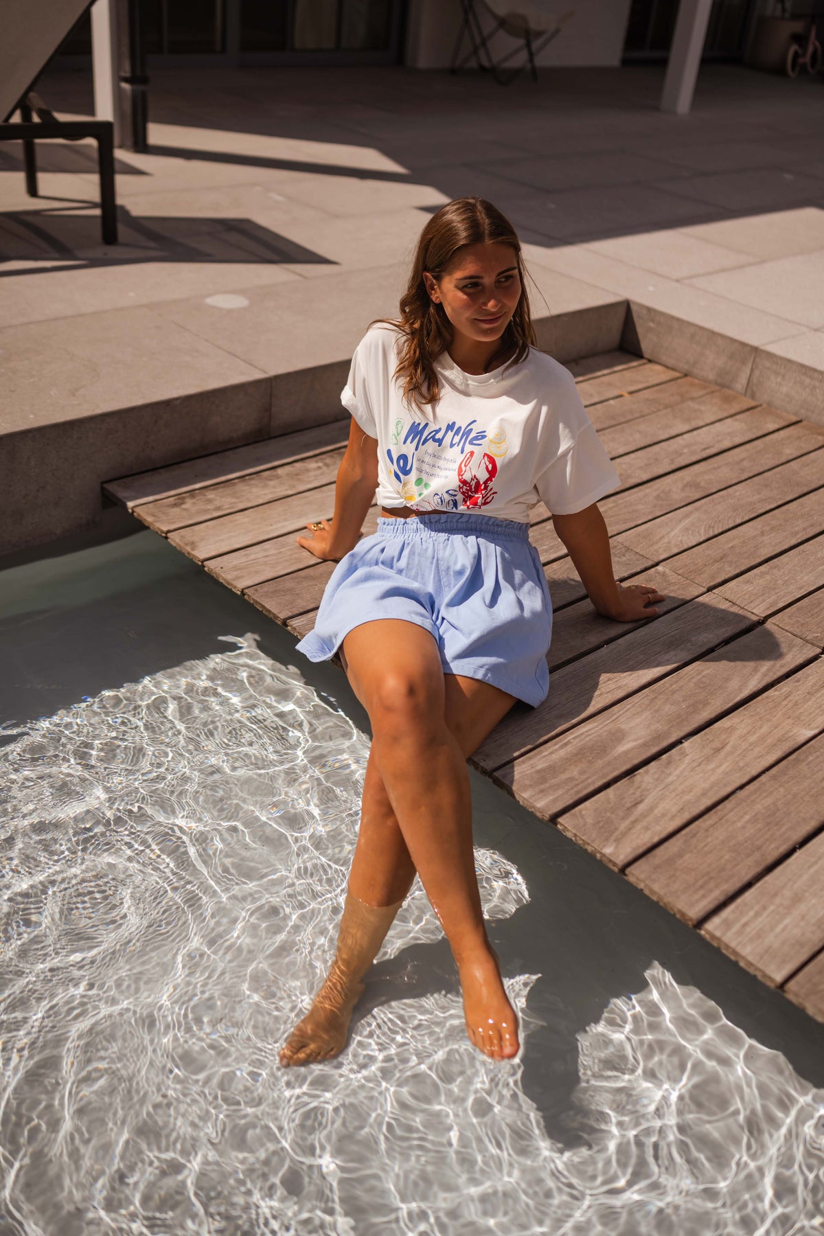 T-shirt Marché - écru