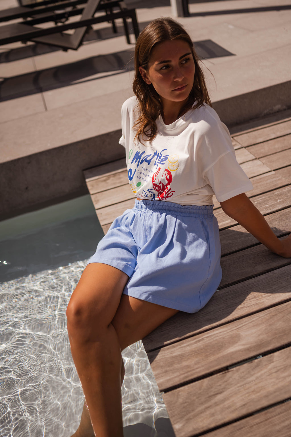 T-shirt Marché - écru