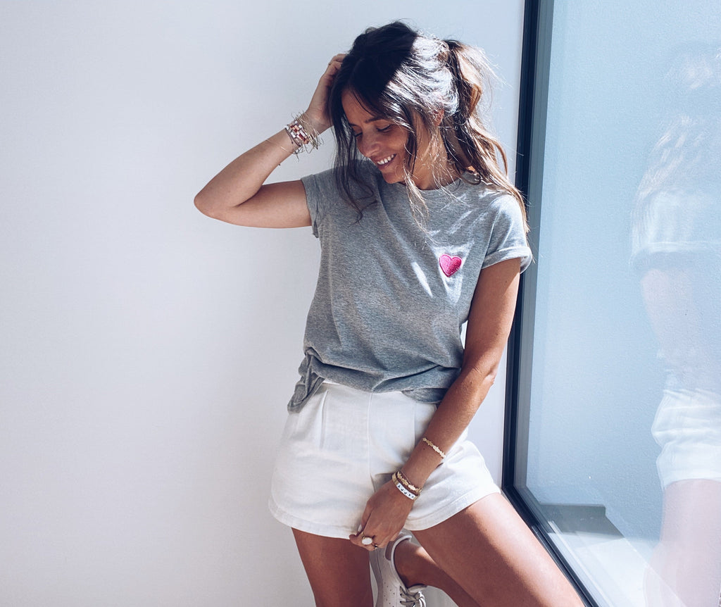 T-shirt Livy - à cœur gris