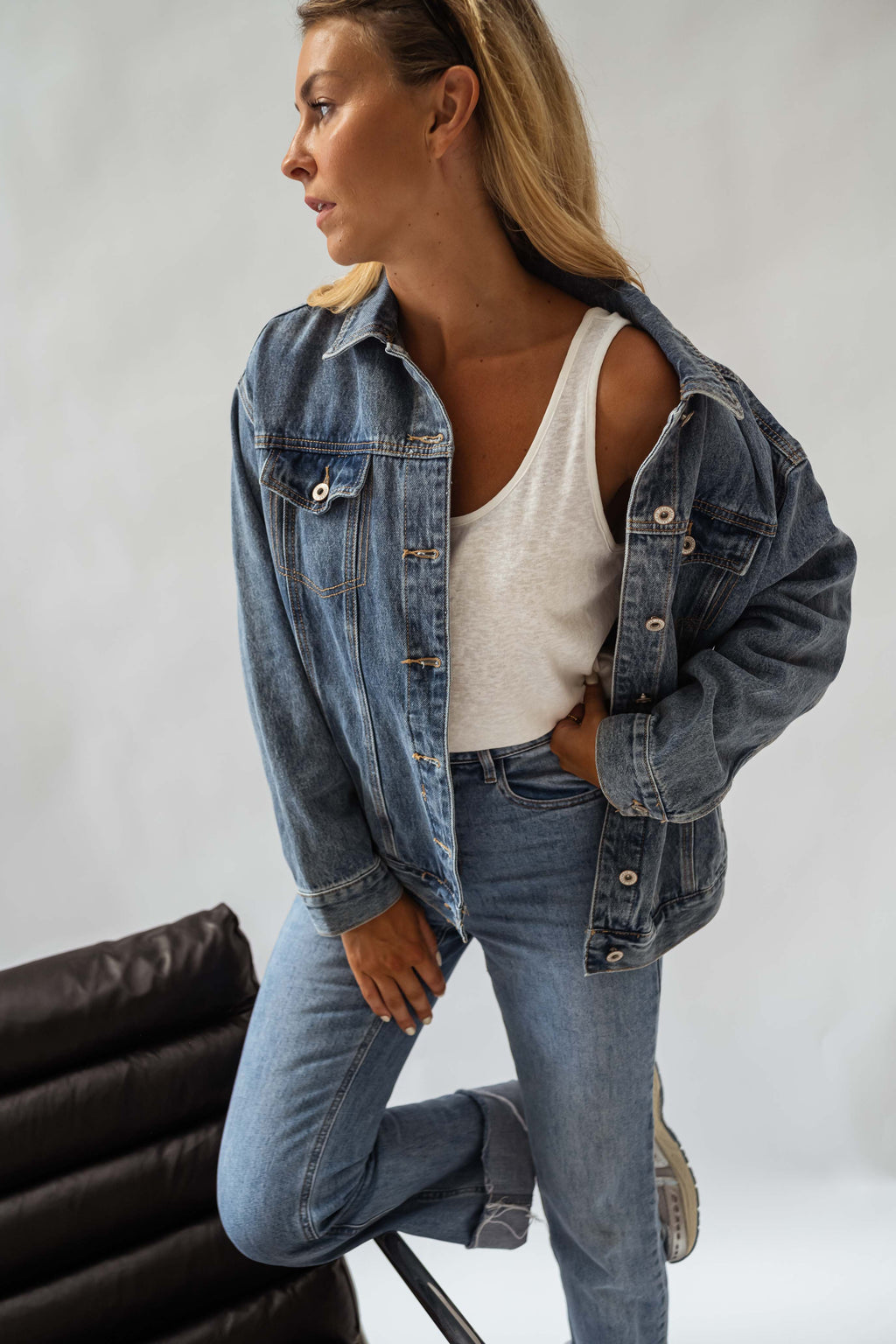 Veste Helmi - bleue en jeans
