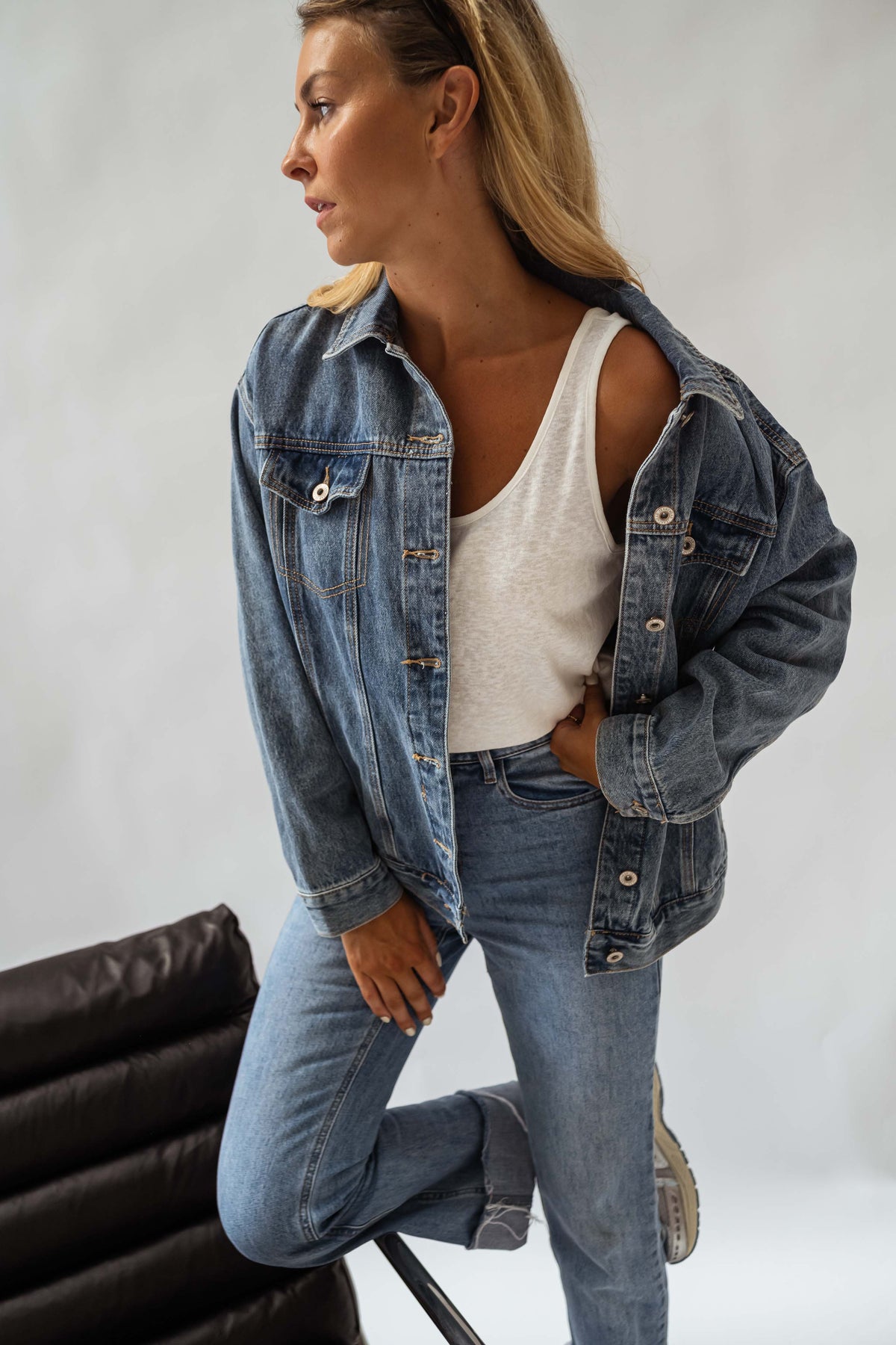 Veste Helmi - bleue en jeans