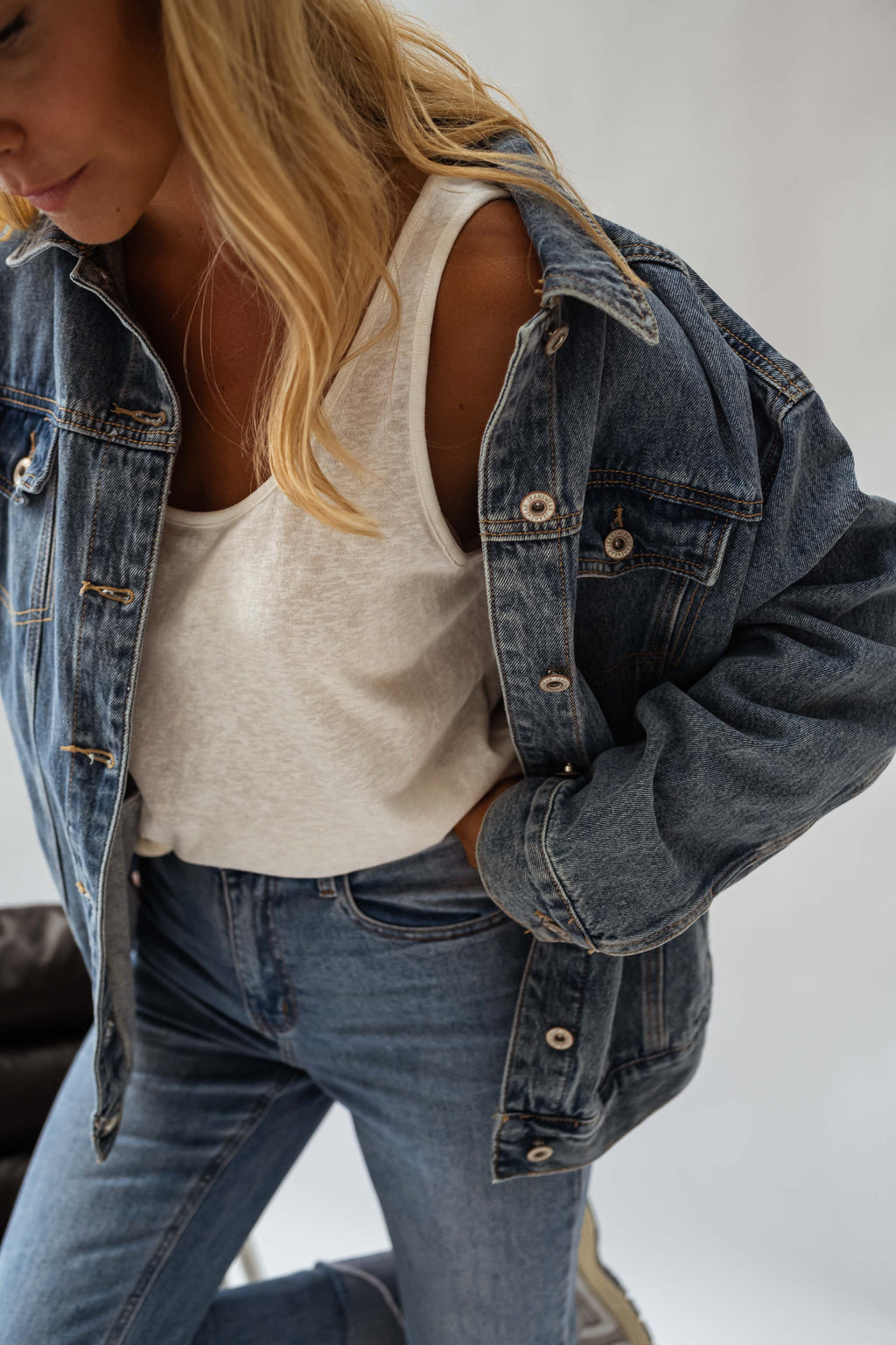 Veste Helmi - bleue en jeans